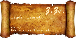 Zigó Zsanett névjegykártya