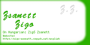 zsanett zigo business card