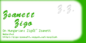 zsanett zigo business card